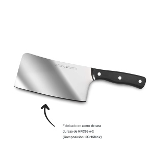 Macheta Lacor 39018, otel inoxidabil, maner ergonomic, lama 17 x 8 cm, negru - Img 3