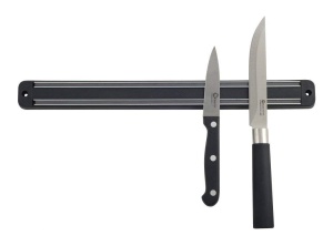 Magnetika Metaltex 258198 Suport Magnetic pentru Cutite Montare pe Perete Argintiu si Negru - Img 2