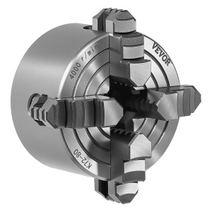 Mandrina cu 4 falci VEVOR K72 80 mm, domeniu de strangere 5-80 mm, material HT300