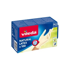 Manusi de Latex Vileda Multi, Unisex, 100 bucati, Rezie si Sensibilitate Maxima