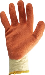Manusi de lucru Goodyear din bumbac si latex, marimea 9, alborange - Img 2