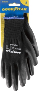 Manusi de lucru Goodyear din poliester si poliuretan, marimea 8, culoare neagra - Img 3