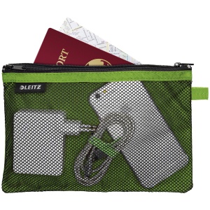 Mappita Leitz WOW, 2 Fachuri, Nylon, Abwashabil, Verde, 23 x 15 cm - Img 2