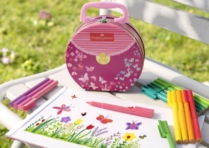 Marker Faber-Castell 155537 cu 33 Stifte, Metalletui Handtasche, Tinta pe baza de apa - Img 5
