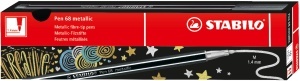 Marker Premium STABILO Pen 68 metallic, 10 culori, metalic albastru - Img 7