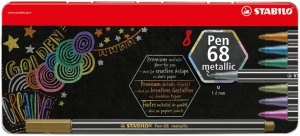 Marker STABILO Pen 68 metallic, culori metalice, pentru creatie si desen - Img 2