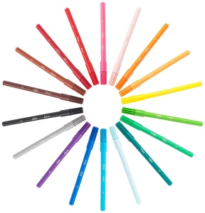 Markere BIC Kids Pinsel-Fasermaler Visa, 18 culori, cerneala pe baza de apa - Img 3