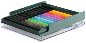 Markeri Faber-Castell Pitt Artist Pen 12 culori, pensula flexibila, rezistenti la apa - Img 4