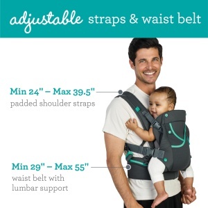 Marsupiu Infantino Carry On Active Gri Ergonomic Cu Buzunare Multiple - Img 3