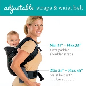 Marsupiu Infantino Flip Advanced 4-in-1 Ergonomic Negru Denim 36-145 kg - Img 3