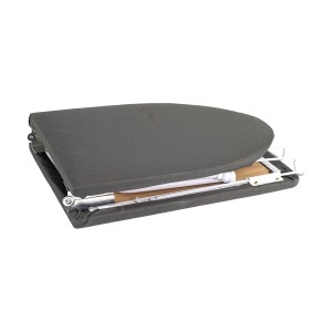 Masa de calcat JOCCA, 80 x 30 cm, design compact, culoare gri inchis - Img 3
