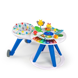 Masa de joaca Baby Einstein Around We Grow 4-in-1, cu muzica si lumini, 15 jucarii