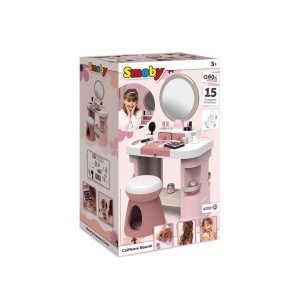Masa de machiaj Smoby My Beauty cu oglinda, 15 accesorii, pentru copii - Img 4