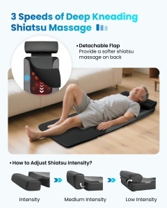 Masaj Mat pentru Intregul Corp COMFIER, Shiatsu, Functie de Vreme, Fara Cablu - Img 2