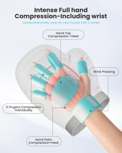 Masajer pentru maini COMFIER cu caldura si compresie, cablu USB-C, 5 nivele - Img 2
