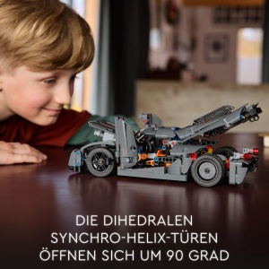 Masina de construit LEGO Technic Koenigsegg Jesko Absolut, 801 piese, gri - Img 5