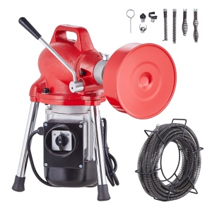 Masina de curatat tevi VEVOR, 250 W, 20 m, 7 accesorii - Img 9