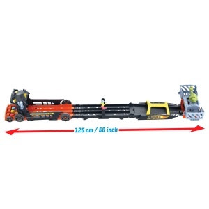 Masina de curse Hot Wheels RacerVerse Bat-Truck, 3 piste, 2 masini incluse - Img 6