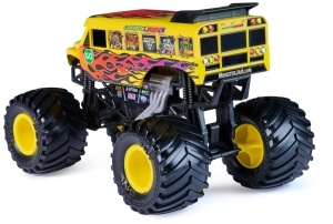 Masina de curse Monster Jam Classroom Crusher, 124, detalii autentice, culoare galbena - Img 3