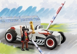 Masina de curse PLAYMOBIL Color 71376, 20 piese, cu markere si accesorii - Img 3