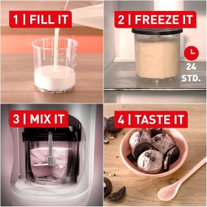 Masina de Facut Inghetata Tefal Dolci, 10 Programe, Design Elegant Negru - Img 3