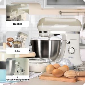 Masina de framantat Ariete Vintage 1588, 5.5L, 1200W, Beige - Img 4