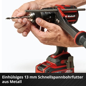 Masina de gaurit combinata cu acumulator Einhell Professional TP-CD 18/120 Li-i BL-Solo Power X-Change (18 V, fara perii, 120 Nm, functie de burghiu cu percutie, mandrina de gaurit de 13 mm, 2 viteze, fara baterie) - Img 8