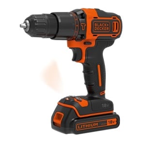 Masina de gaurit cu acumulator BLACKDECKER BDCHD18KB-QW, 18V, 2x1.5Ah, LED