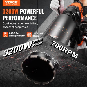 Masina de gaurit diamantata VEVOR Z1Z-CF-9235 3200W pentru beton si caramida utilizare umeda si uscata - Img 2