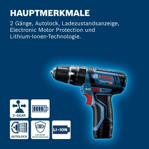 Masina de gaurit si insurubat Bosch Professional GSB 12V-15 20Ah cu functie de percutie - Img 6