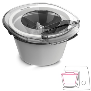 Masina de inghetata Kenwood KAX71.000WH, 1.0L, alba, usor de utilizat