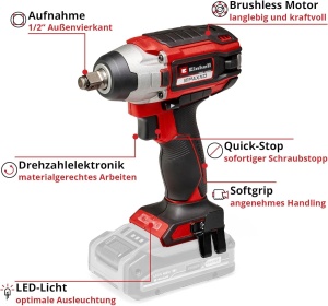 Masina de insurubat cu impact Einhell IMPAXXO 18230 18V Motor Brushless 230 Nm - Img 3