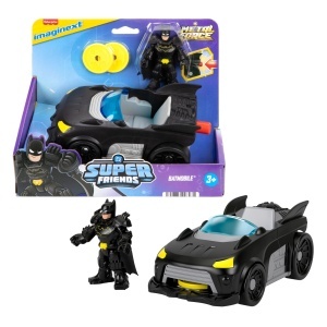 Masina de Jucarie Batmobile Fisher-Price cu Figurina Batman si Proiectile