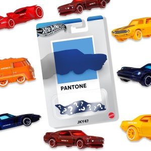 Masina de jucarie Hot Wheels Pantone Die-Cast 164 cu culori clasice si ambalaj artistic