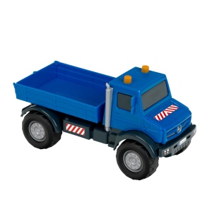 Masina de Jucarie Mercedes-Benz Unimog Kipper 124 cu Kippmechanismus pentru Copii