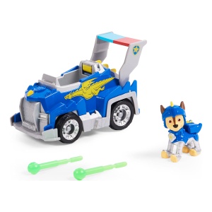 Masina de Jucarie PAW PATROL Chase cu Figurina Caine in Riter, 15 cm, Design Dragon