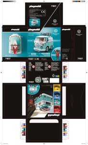 Masina de Jucarie PLAYMOBIL Volkswagen T1 Campingbus, Retro, Cu Surfbrett - Img 7