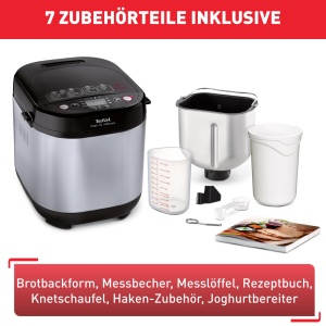 Masina de paine Tefal PF240E, 20 programe, 3 dimensiuni, antiaderenta, negruinox - Img 6
