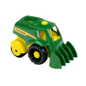 Masina de recoltat Theo Klein John Deere 150 din plastic rezistent pentru copii