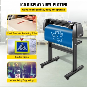 Masina de taiat vinil VEVOR, 870mm, imprimanta cu plotter LED, pozitionare manuala precisa, suport software pentru sistemele MAC si Windows, forta si viteza reglabile - Img 2