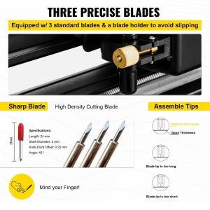 Masina de taiat vinil VEVOR, pachet de taiere cu hartie de 720 mm, imprimanta de vinil cu forta si viteza reglabile, afisaj LCD, kit de realizare a semnelor compatibile cu Windows - Img 3
