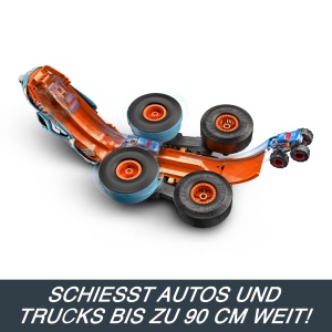 Masina de teren radiocomandata Hot Wheels Monster Trucks Rhinomite 112, transformabila in acceleratoare - Img 7