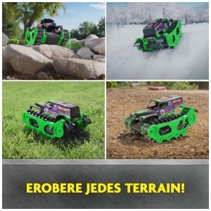 Masina de teren RC Monster Jam Grave Digger Trax, 115, all-terrain, pentru copii - Img 4