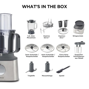 Masina de Toaca Kenwood Multipro Compact FDM315SS, 800W, 2.1L, Argintie - Img 6