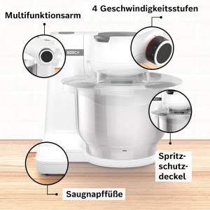 Masina de tocat Bosch MUM Serie 2, 3.8L, 700W, alba - Img 4