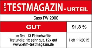 Masina de tocat carne Caso FW2000 2000 W Corp aluminiu Argintiu - Img 16