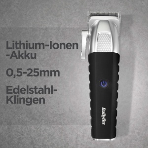 Masina de tuns BaByliss Lithium Power, 0.5 mm, acumulator, 8 piepteni - Img 2