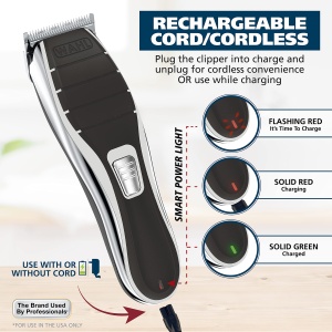 Masina de tuns si aparat de ras WAHL Clipper 2-in-1 acumulator Lithium-Ion functie wireless - Img 3