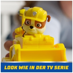 Masinuta cu Bulldozer PAW PATROL Rubble, Figurina 7 cm, Reciclata - Img 9