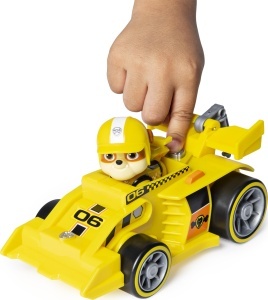 Masinuta de Jucarie Spin Master PAW Patrol - Rubbles Race Go Deluxe cu Figurina Rubble - Img 6